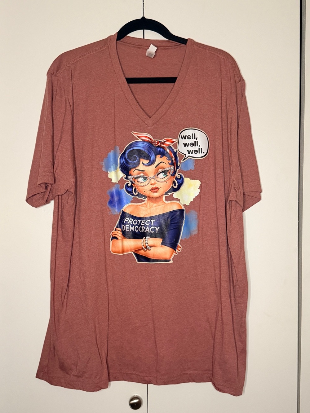 Protect Democracy Graphic V-Neck Tee